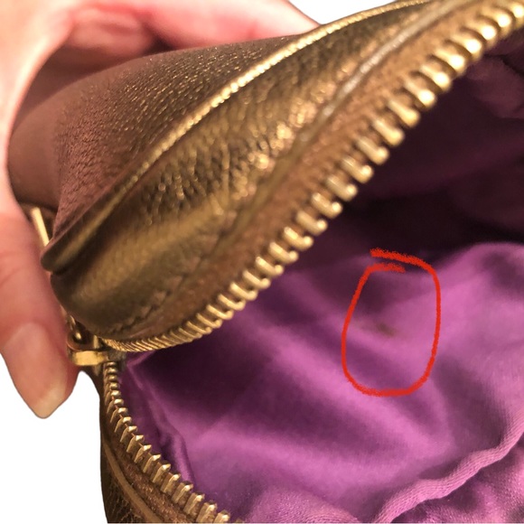 Authentic YSL metallic gold wristlet - Picture 11 of 13